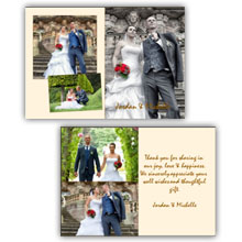 Press Printed Cards/Folded Card/Thank You Cards/Spine On Left/006 Portrait