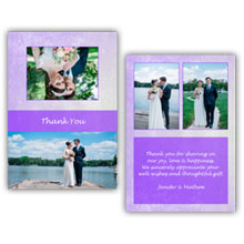 Press Printed Cards/Folded Card/Thank You Cards/Spine On Top/017 Landscape