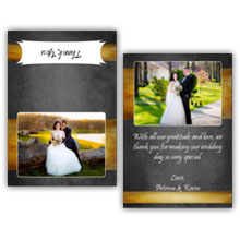 Press Printed Cards/Folded Card/Thank You Cards/Spine On Top/013 Landscape