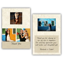 Press Printed Cards/Folded Card/Thank You Cards/Spine On Top/021 Landscape