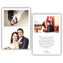 Press Printed Cards/Folded Card/Thank You Cards/Spine On Top/001 Landscape