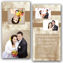 Press Printed Cards/Folded Card/Thank You Cards/Spine On Top/024 Square