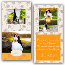 Press Printed Cards/Folded Card/Thank You Cards/Spine On Top/025 Square