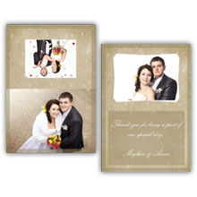 Press Printed Cards/Folded Card/Thank You Cards/Spine On Top/020 Landscape