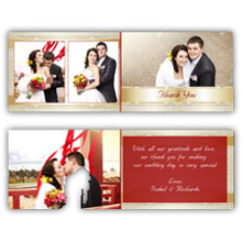 Press Printed Cards/Folded Card/Thank You Cards/Spine On Left/014 Landscape