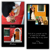 Press Printed Cards/Folded Card/Thank You Cards/Spine On Top/004 Square