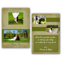 Press Printed Cards/Folded Card/Thank You Cards/Spine On Top/016 Landscape