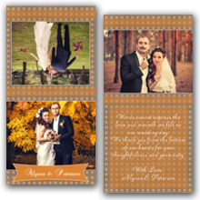 Press Printed Cards/Folded Card/Thank You Cards/Spine On Top/010 Square